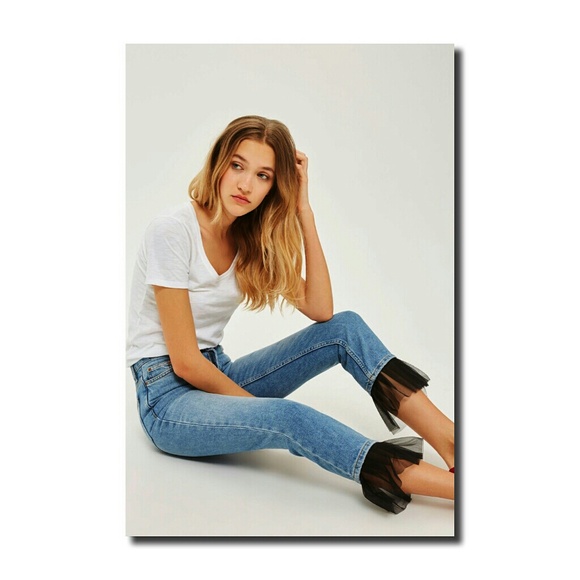 Topshop Denim - Women's Blue Moto Tulle Hem Jeans by TOPSHOP